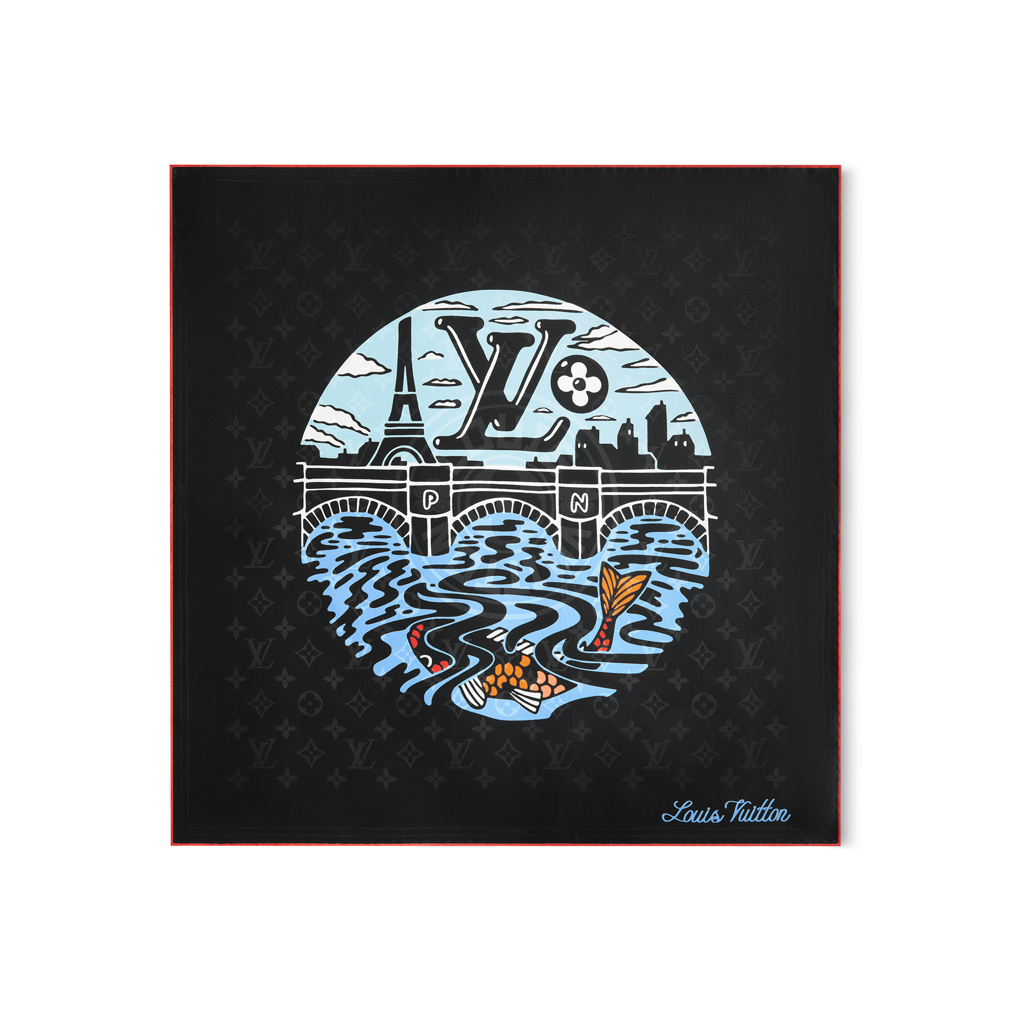 LV City Stamp Bandana S00 - Accessories M96885 | LOUIS VUITTON